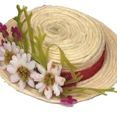 Image of Hat with flowers.